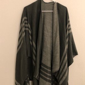 Open front poncho wrap